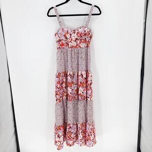 Band of Gypsies tiered adjustable maxi dress summer bohemian cottagecore size S